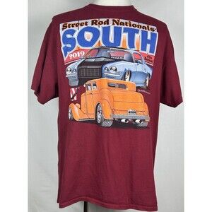 NSRA Street Rod Nationals Men’s XLarge Graphic T-Shirt 2019 Gildan Red